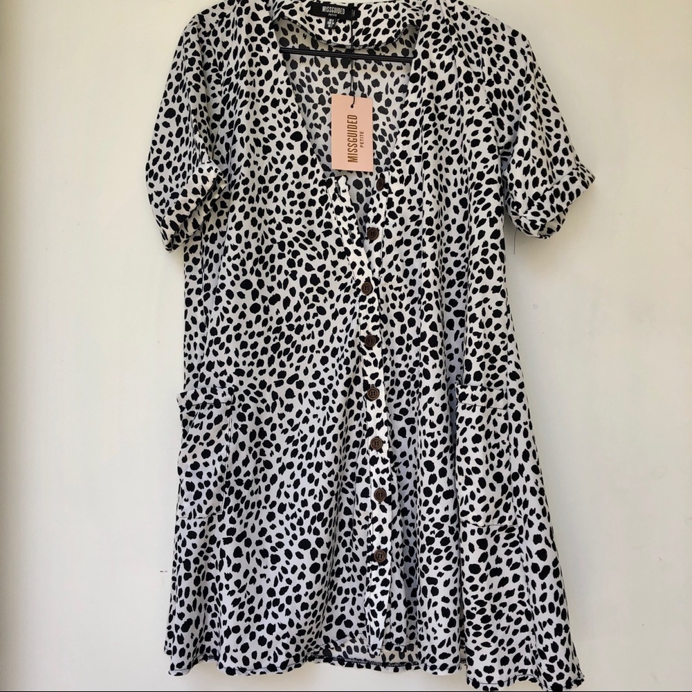 Missguided Animal Print Flowy Dress